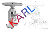 KARL进口焊接高温截止阀—焊接截止阀—德国卡尔进口焊接阀门
